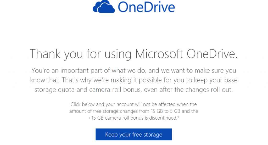 OneDriveがボーナス配布、無料で15GBを使い続けるための方法を発表
