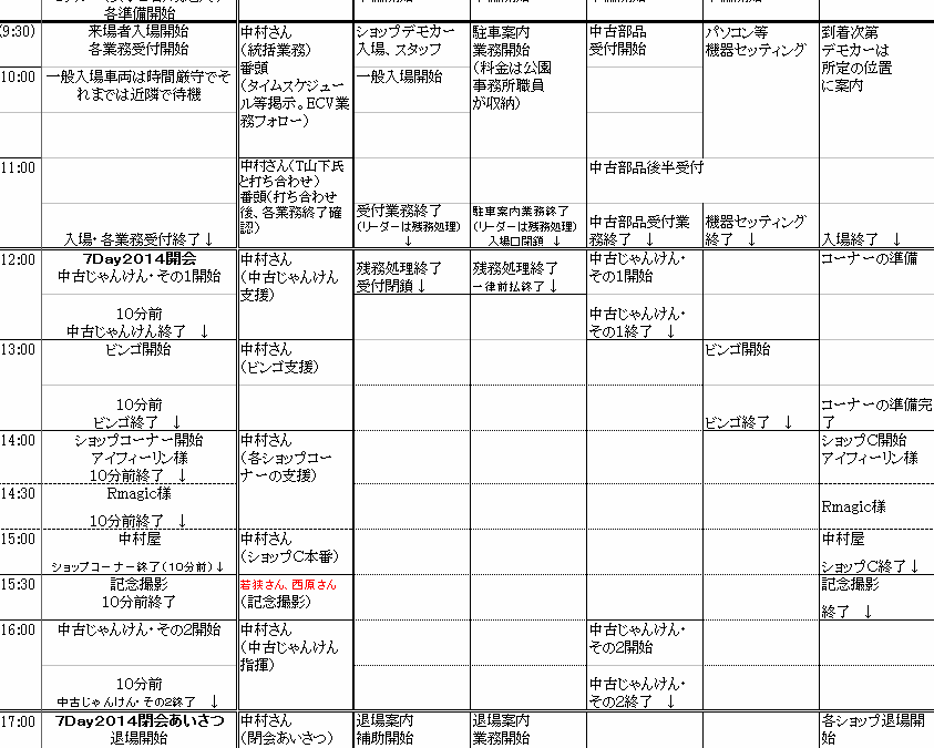 りんくう７ＤＡＹ　タイムスケジュール、イベント発表！必見！