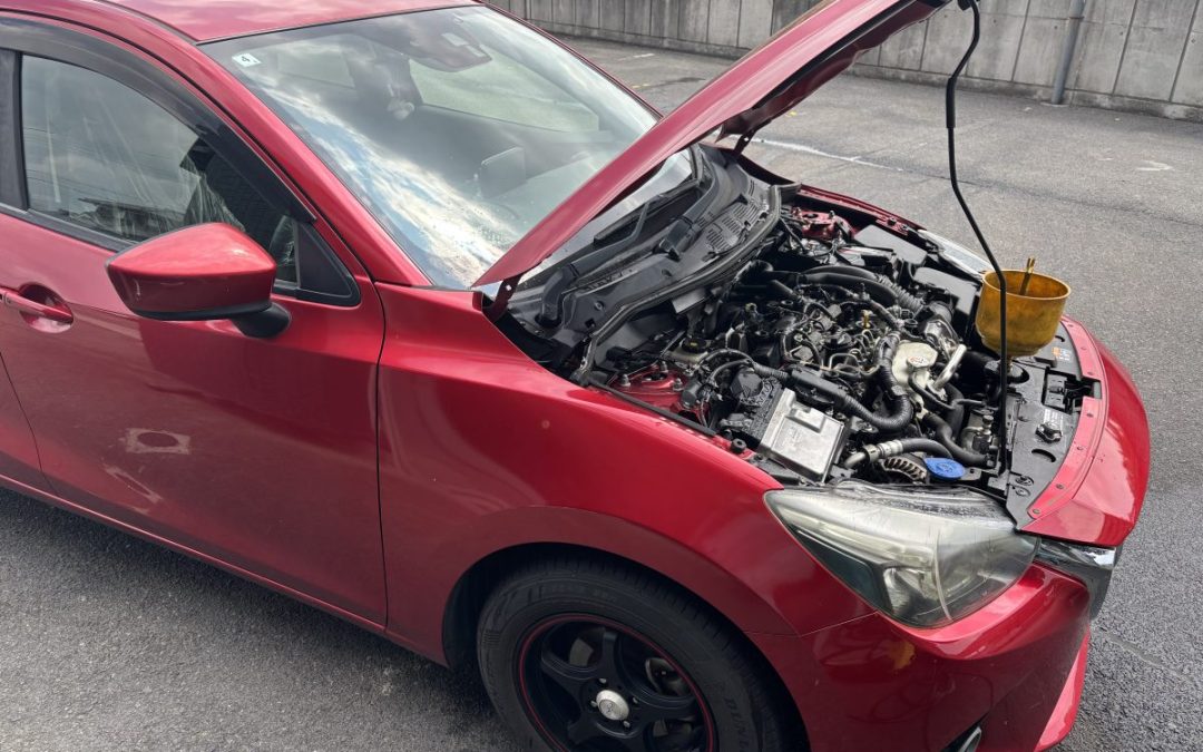 本日は、デミオ 270,000kmで～した